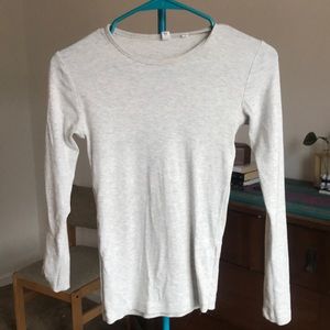 KOTN long-sleeved oatmeal tee